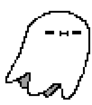 Cute ghost floating around